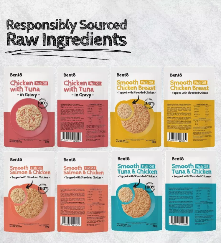 BENTO WET CAT FOOD POUCH 80G