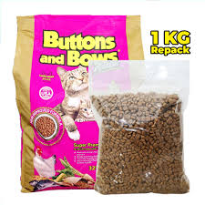 Button and Bows Dry Cat Food 1Kg (Repack)